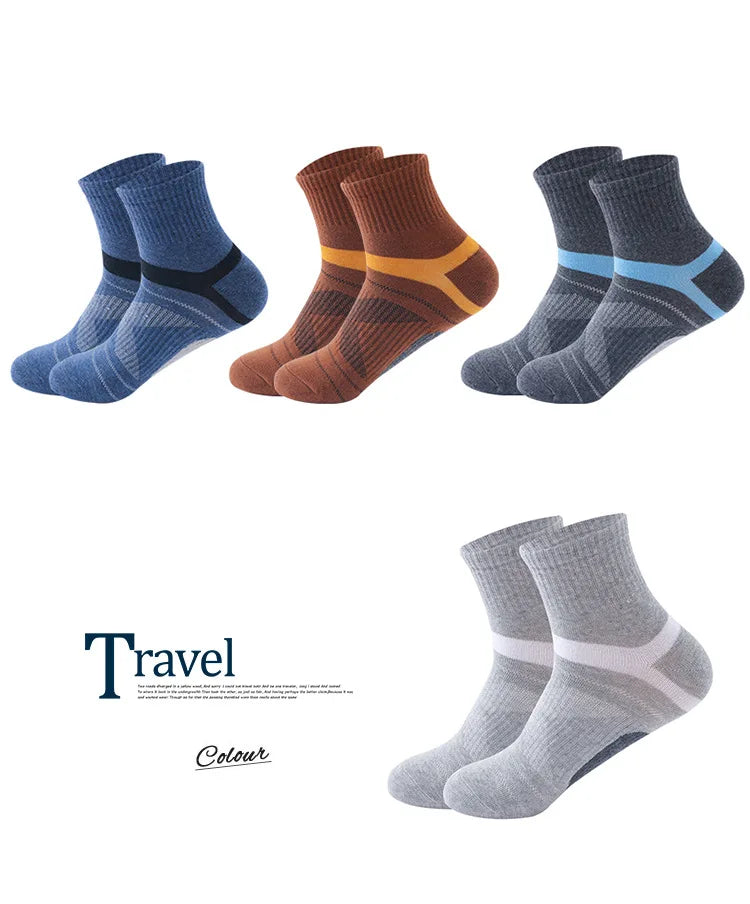 ZTOET High Quality 5Pairs / Lot Combed Cotton Men's Socks New Casual Breathable Active Socks Man Stripe Long Sock EU39-45