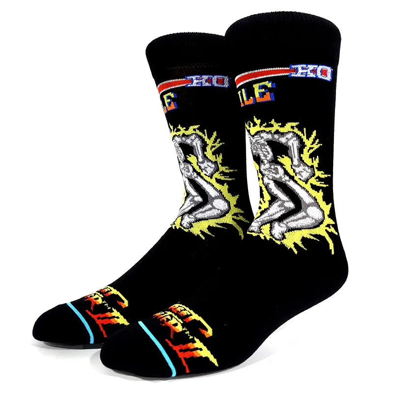 56 Style Comics Hero General Socks Cartoon Iron Man Spiderman Captain America Men Socks