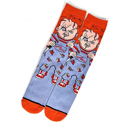 56 Style Comics Hero General Socks Cartoon Iron Man Spiderman Captain America Men Socks