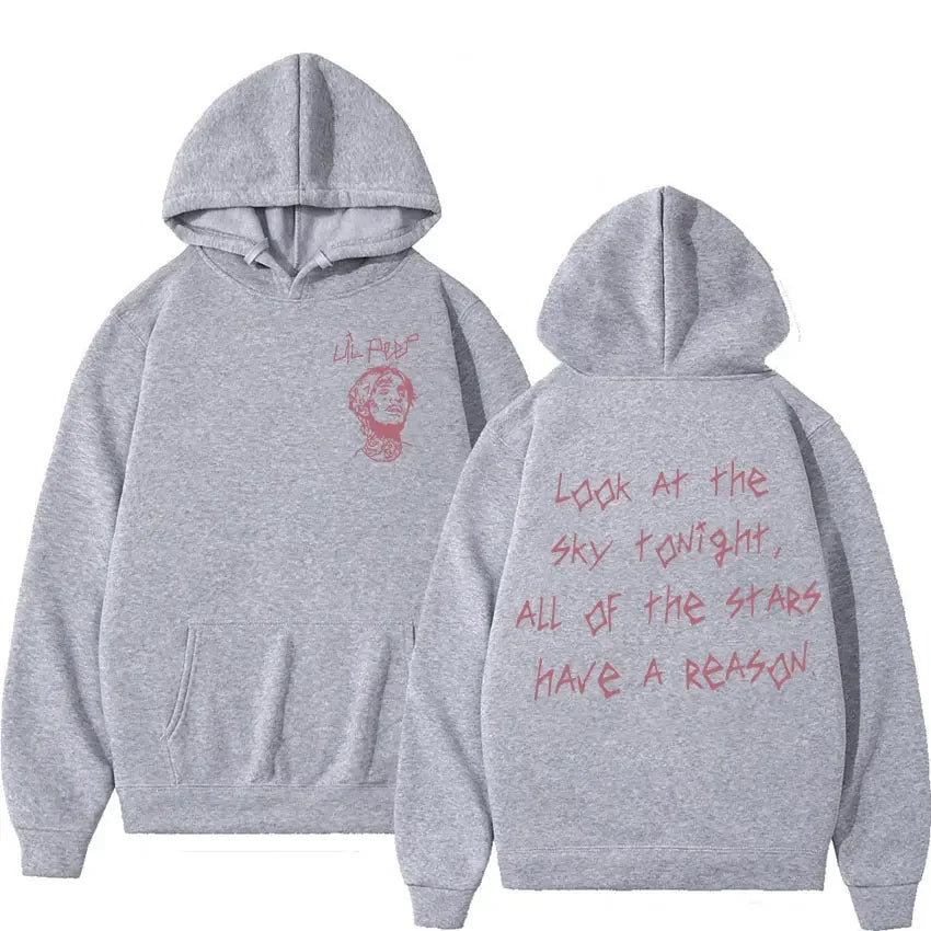 Rapper Lil Peep Tour Concert Hoodie Men's Hip Hop Fashion Pullover Sweatshirt Unisex Casual Long Sleeve Hooded Gothic Streetwear