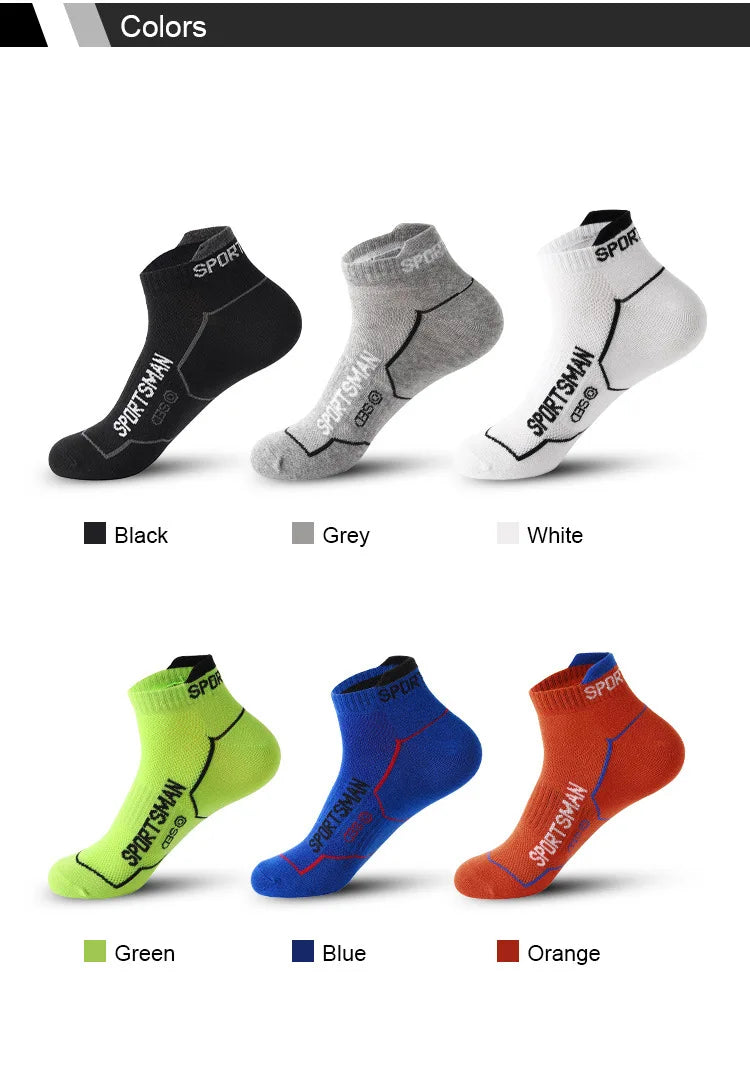 6 Pairs Socks Men's Short Socks Sweat Absorbent and Odorous Basketball Socks Running Sports Socks Breathable Mesh Men's Socks