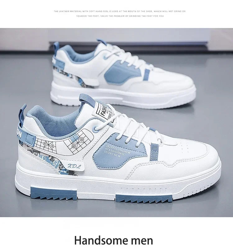 2024 Fashion Men Casual Platform Sneakes LaceUp Trainers Student Sneakes Mens Vulcanized Shoes Tennis Sneakers