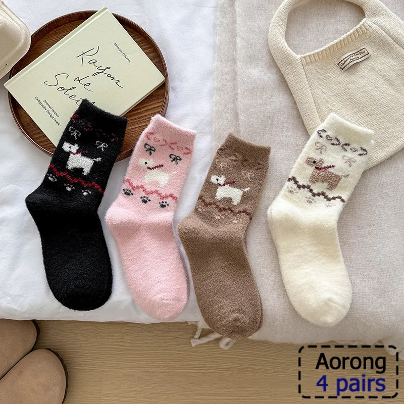 4/5/8/10/20 Pairs of MEN'S AND WOMEN'S Black Cotton Business Mid Length Soft and Warm Autumn/winter Solid Color Casual Socks