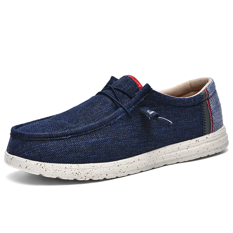 Men Casual Canvas Shoes  Mens Loafers Breathable Slip on Flats Male Vulcanized Shoes Driving Shoes Plus Size 48 Walking shoe