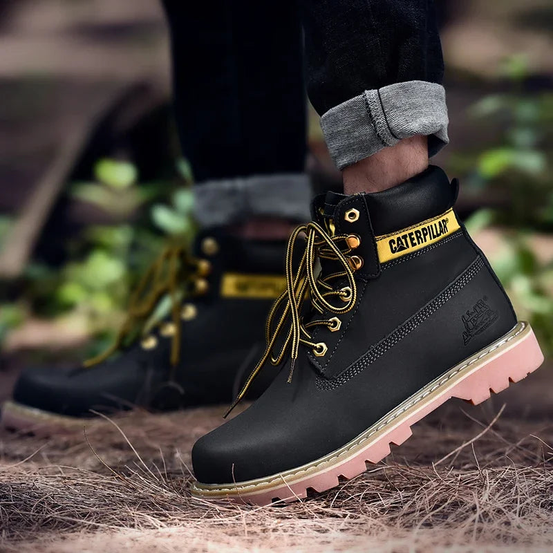 Mens Genuine Leather Winter Ankle Women Military Treking Snow Yellow Designer Tactical Boots Outdoor for Men Work Shoes Sneakers