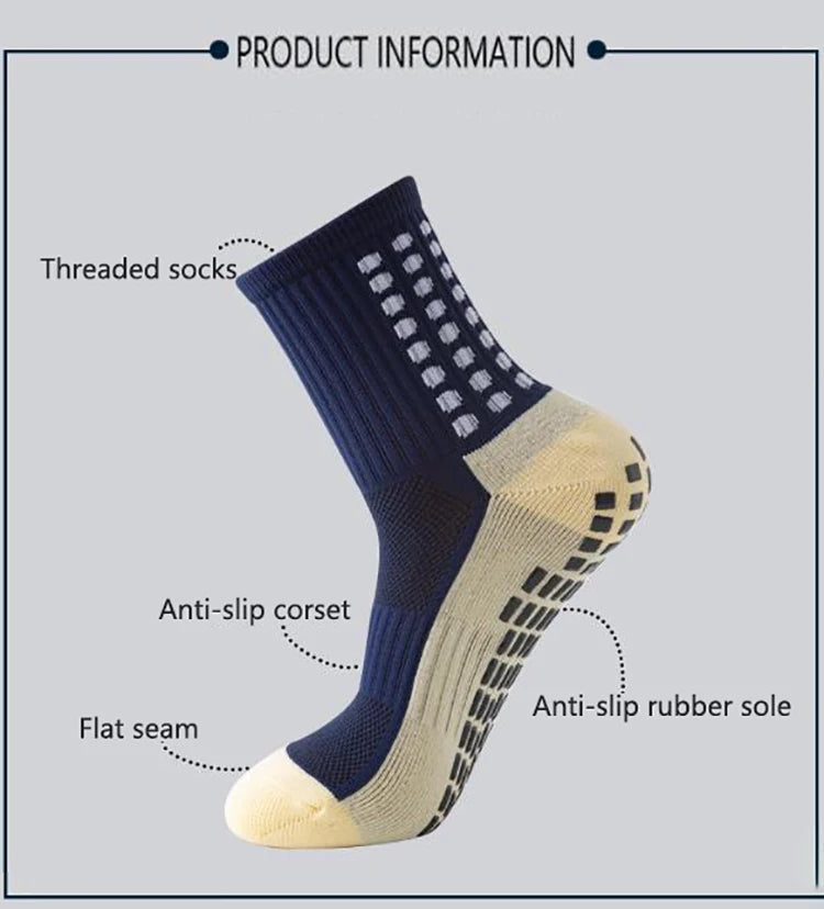 Men's Football Soccer Socks Sports Cycling Grip Socks Anti Slip Non Slip Grip Pads for Football Basketball New