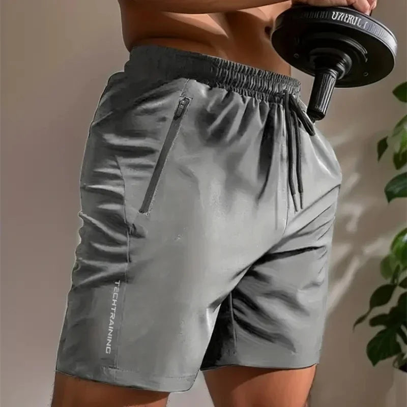 UETEEY Summer Shorts Men Gym Sport Running Squat Fitness Workout Man Short Pants Breathable Quick-drying Drawstring Mens Shorts