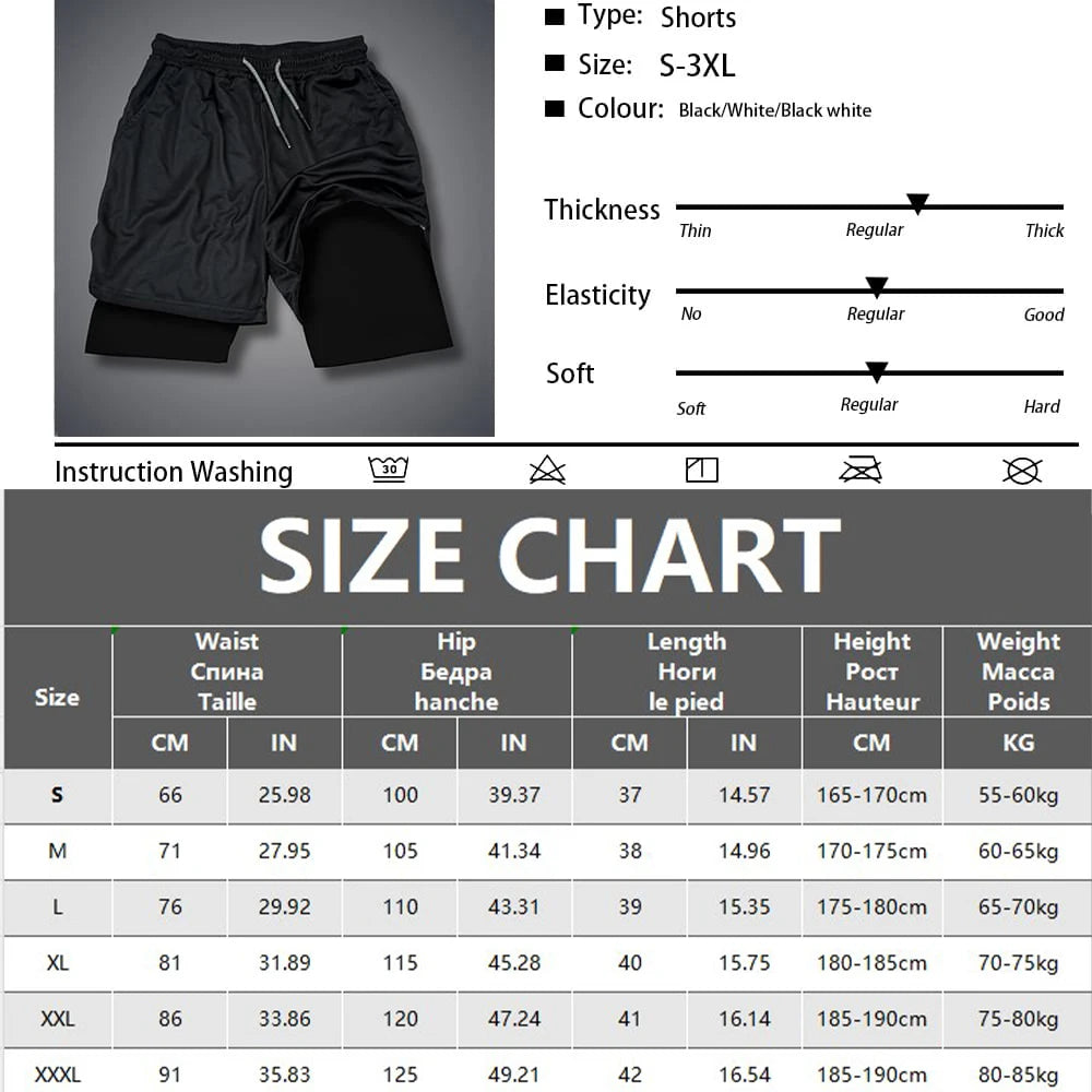 Y2K Performance Shorts Men Spider Printed GYM Casual Sports Compression Shorts Workout Running Mesh 2 In 1 Sport Short Pants