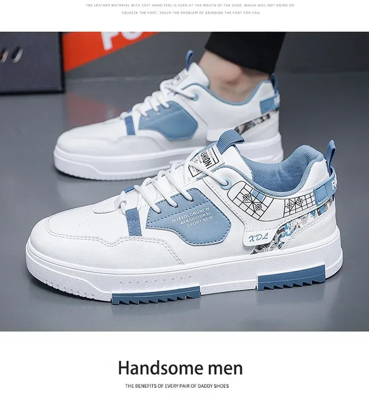 2024 Fashion Men Casual Platform Sneakes LaceUp Trainers Student Sneakes Mens Vulcanized Shoes Tennis Sneakers