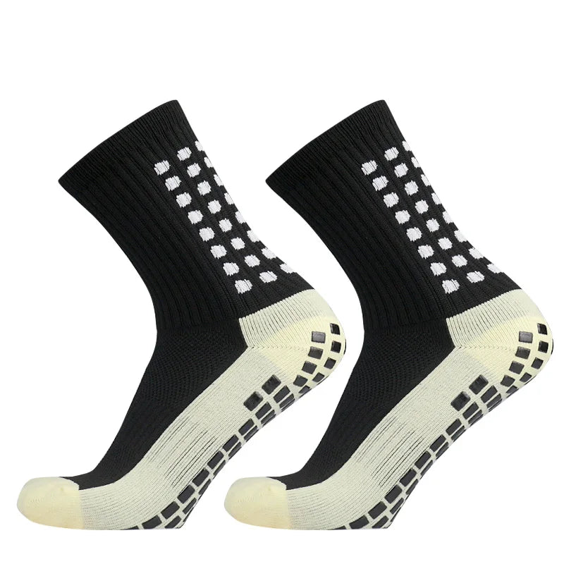 4 pairs Anti-slip Soccer Women Men Outdoor Sport Grip Football Yoga Socks