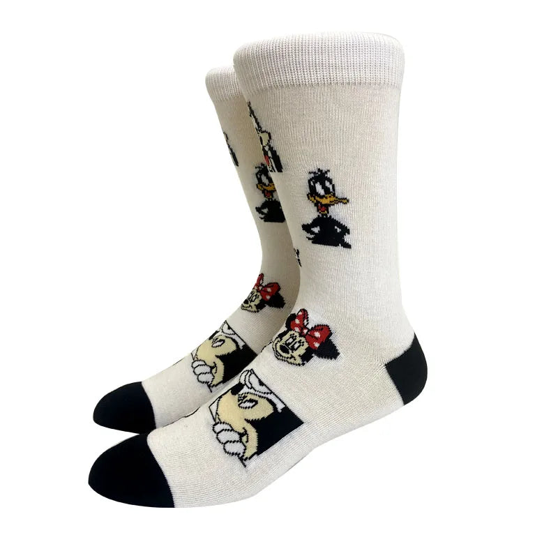 Fashion Anime Men Socks Stitch Long Socks Knee-High Couples Cosplay Sock Personality Hip Hop Harajuku Women Funny Sock Size37-45