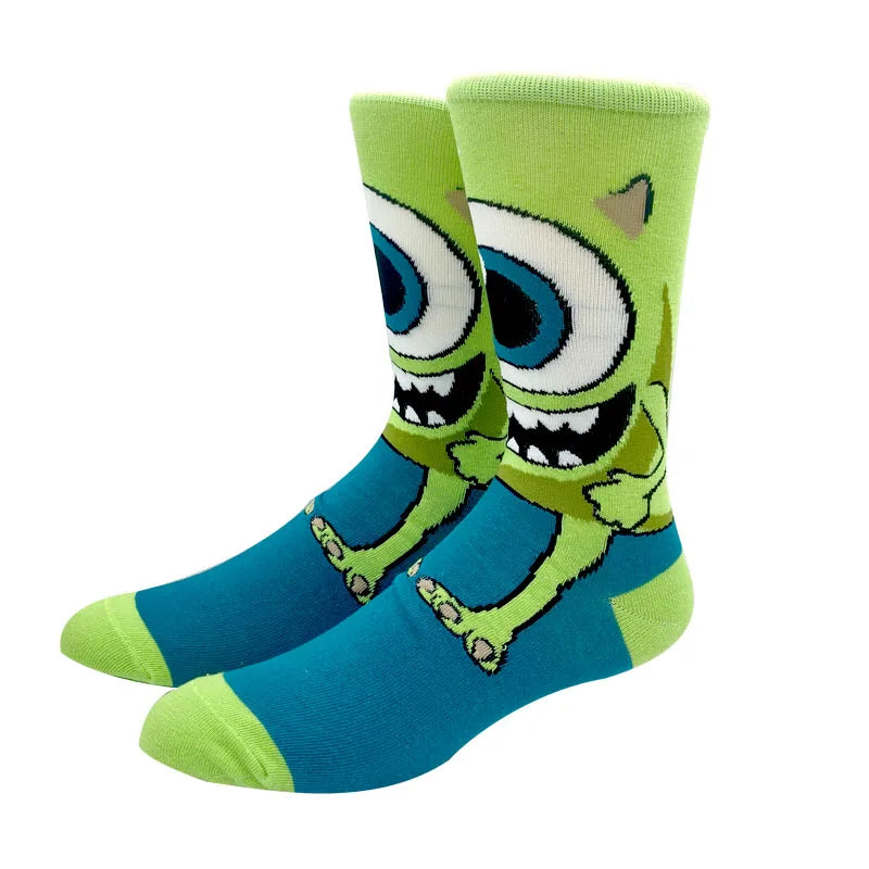 Fashion Anime Men Socks Stitch Long Socks Knee-High Couples Cosplay Sock Personality Hip Hop Harajuku Women Funny Sock Size37-45