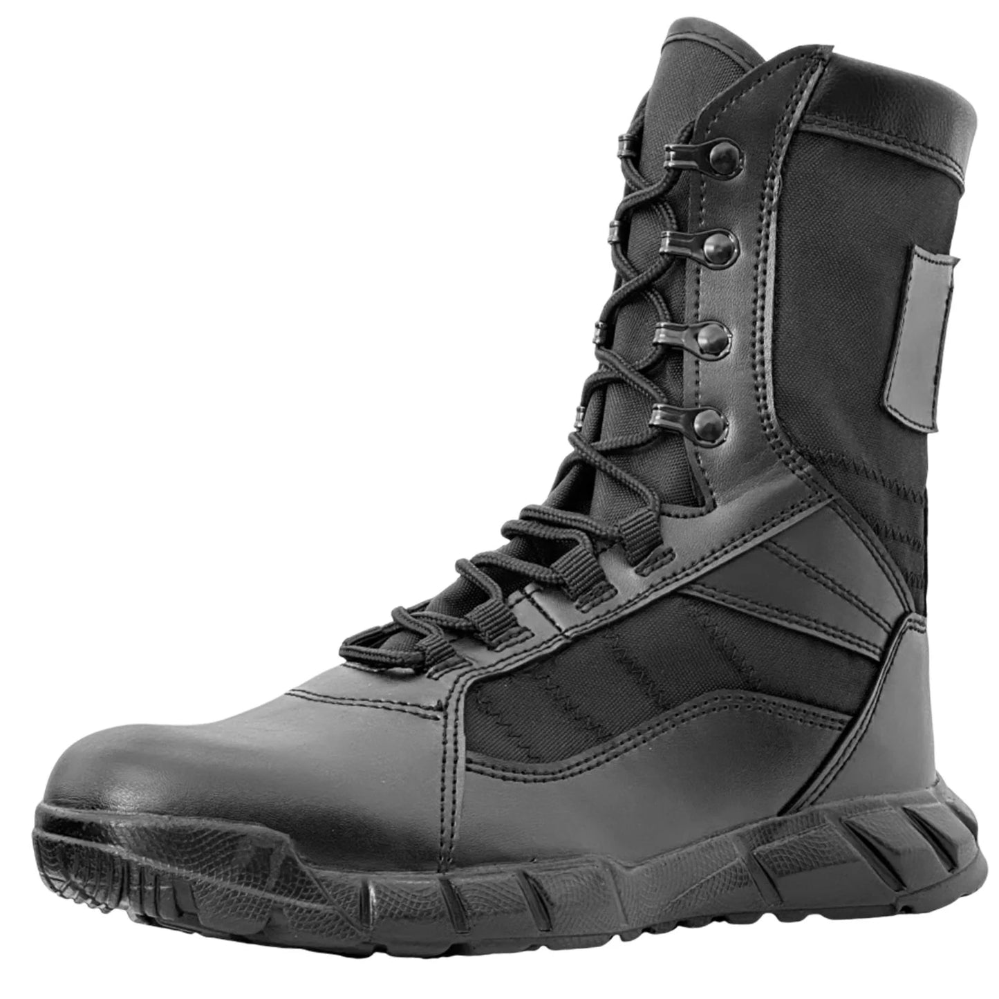 Leather Lightweight Man Tactical Boots Combat Boots Anti-Collision Training Lace Up Waterproof Outdoor Hiking Breathable Shoe