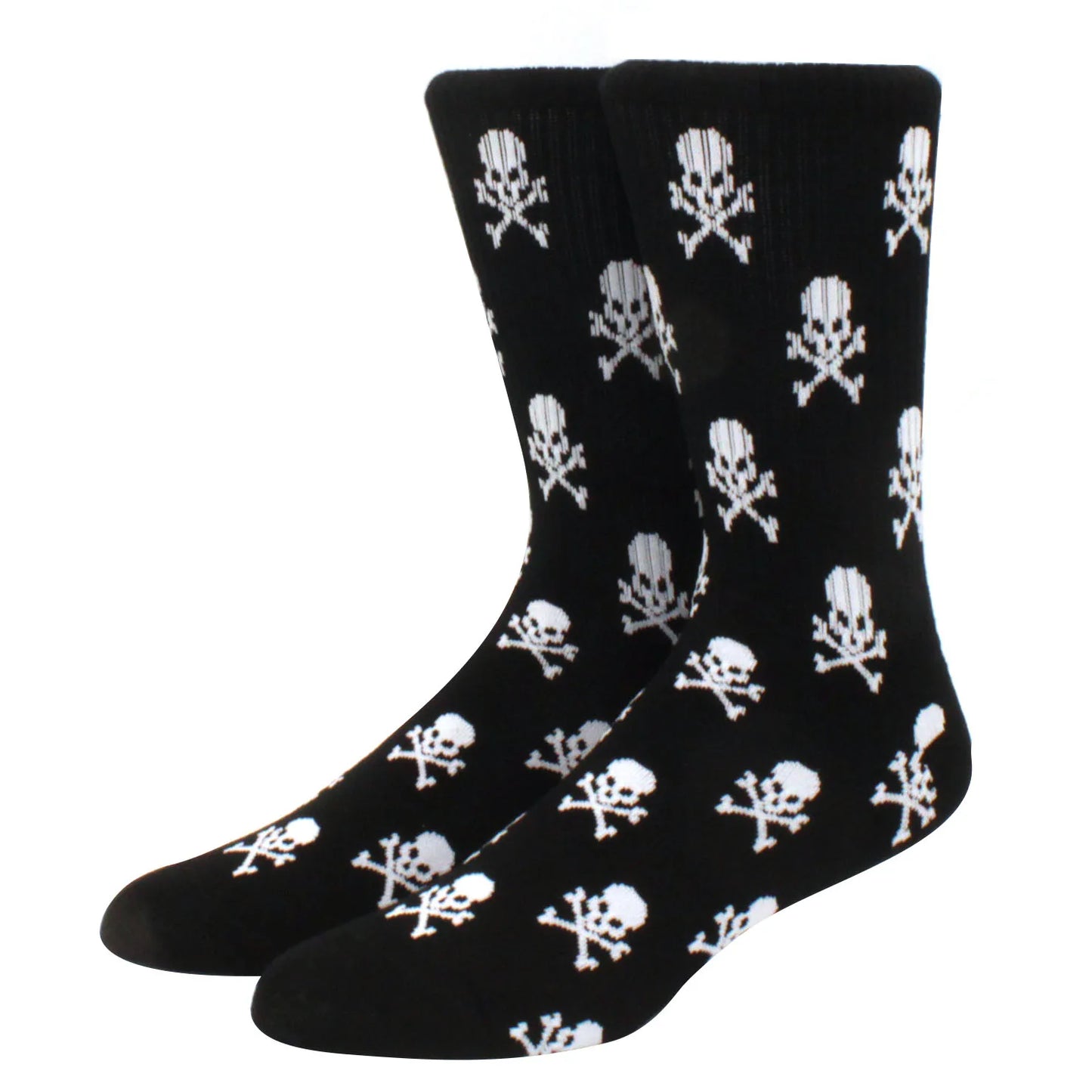 1 pair of men's hip hop spider skull personality skateboard socks