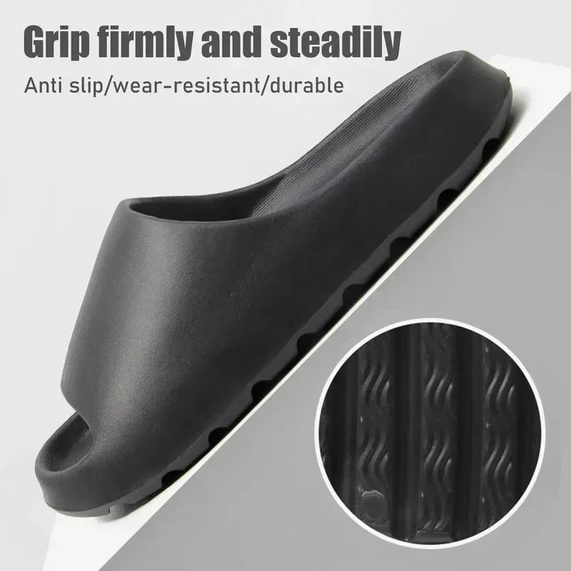 Unisex House Shoes Non-Slip thick Soft Platform Slide Sandals for Women Men Indoor Outdoor Shower Bathroom Slipper for Adult