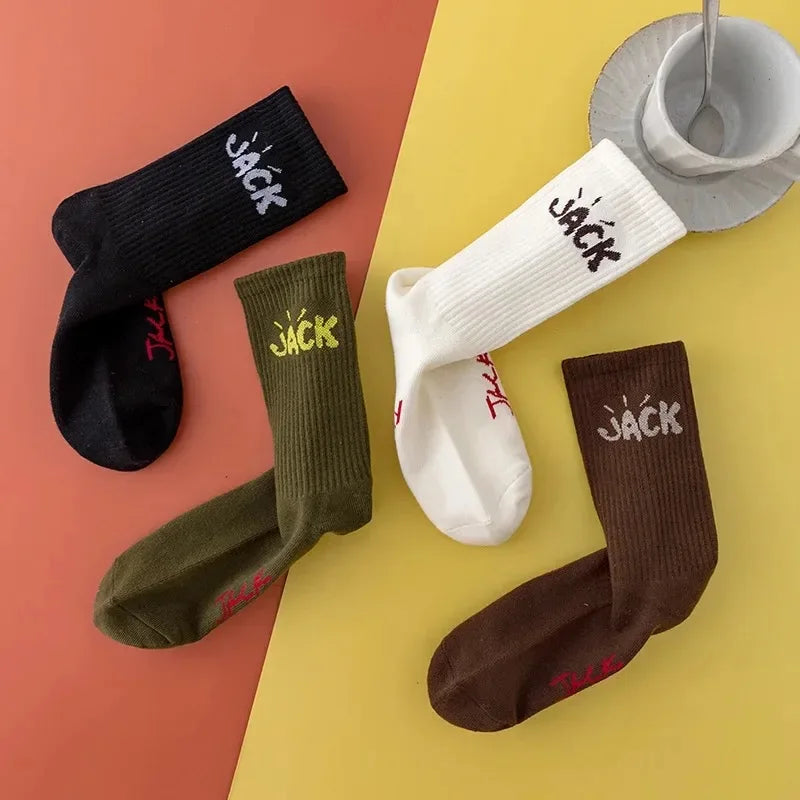 3 paires/boîte, livraison gratuite  Chaussettes d'équipage Cactus Jack en coton pour hommes,  men  socks