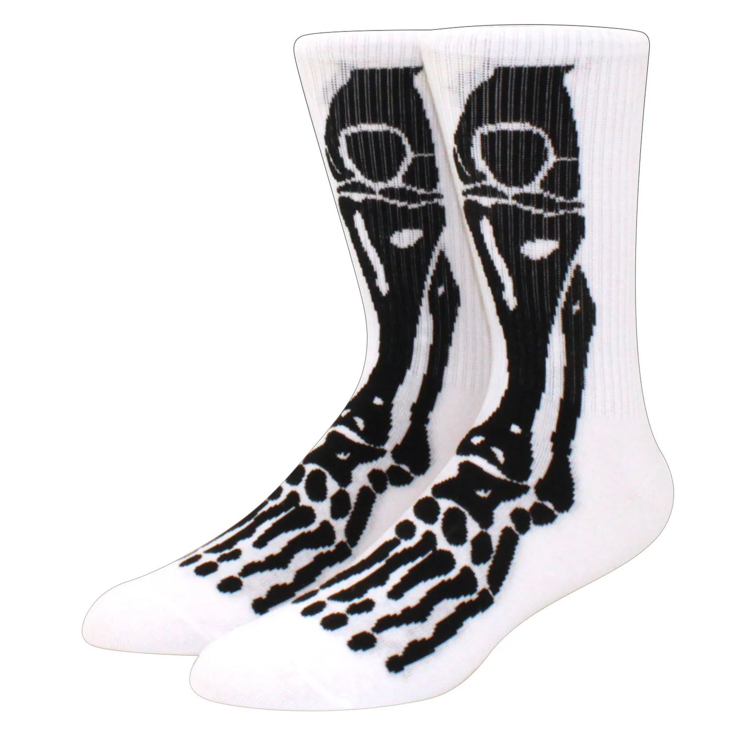 1 pair of men's hip hop spider skull personality skateboard socks