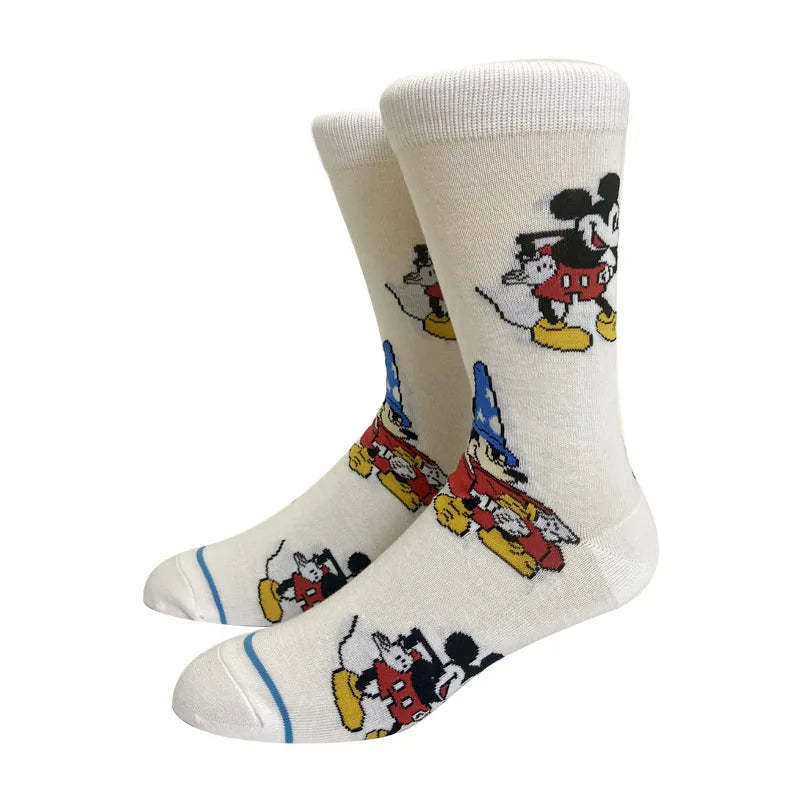 Fashion Anime Men Socks Stitch Long Socks Knee-High Couples Cosplay Sock Personality Hip Hop Harajuku Women Funny Sock Size37-45