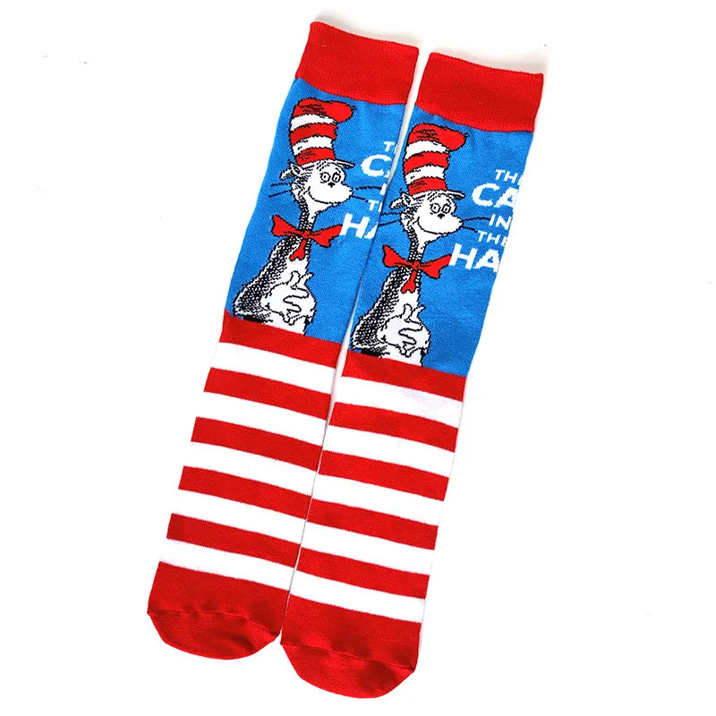 56 Style Comics Hero General Socks Cartoon Iron Man Spiderman Captain America Men Socks