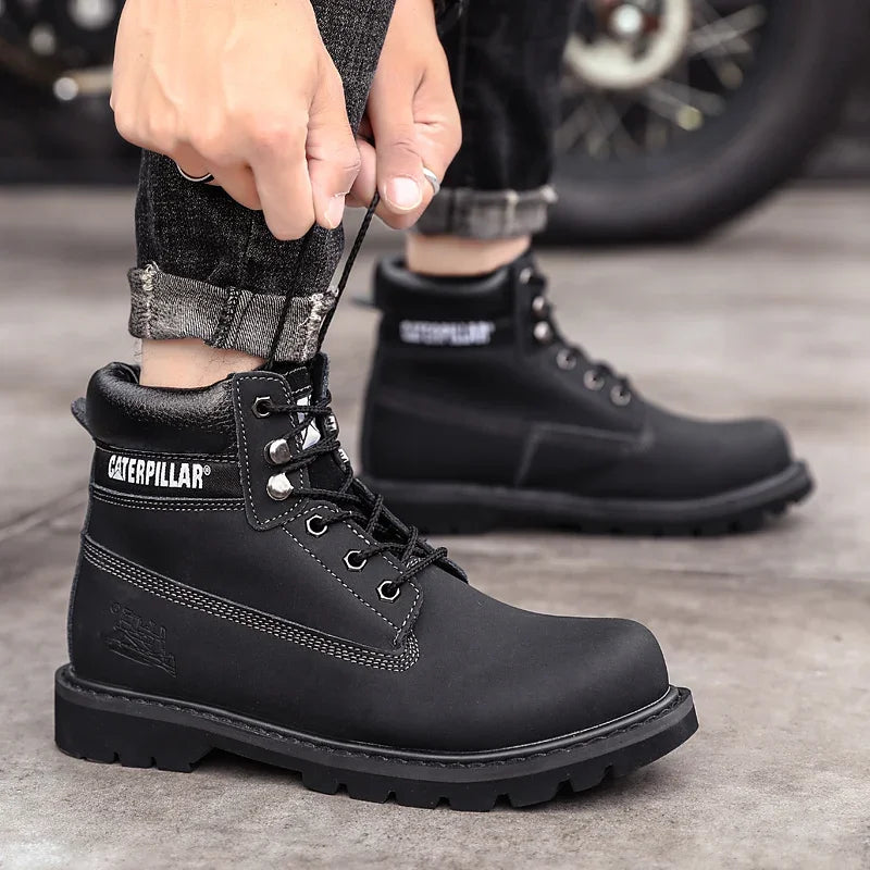 Mens Genuine Leather Winter Ankle Women Military Treking Snow Yellow Designer Tactical Boots Outdoor for Men Work Shoes Sneakers