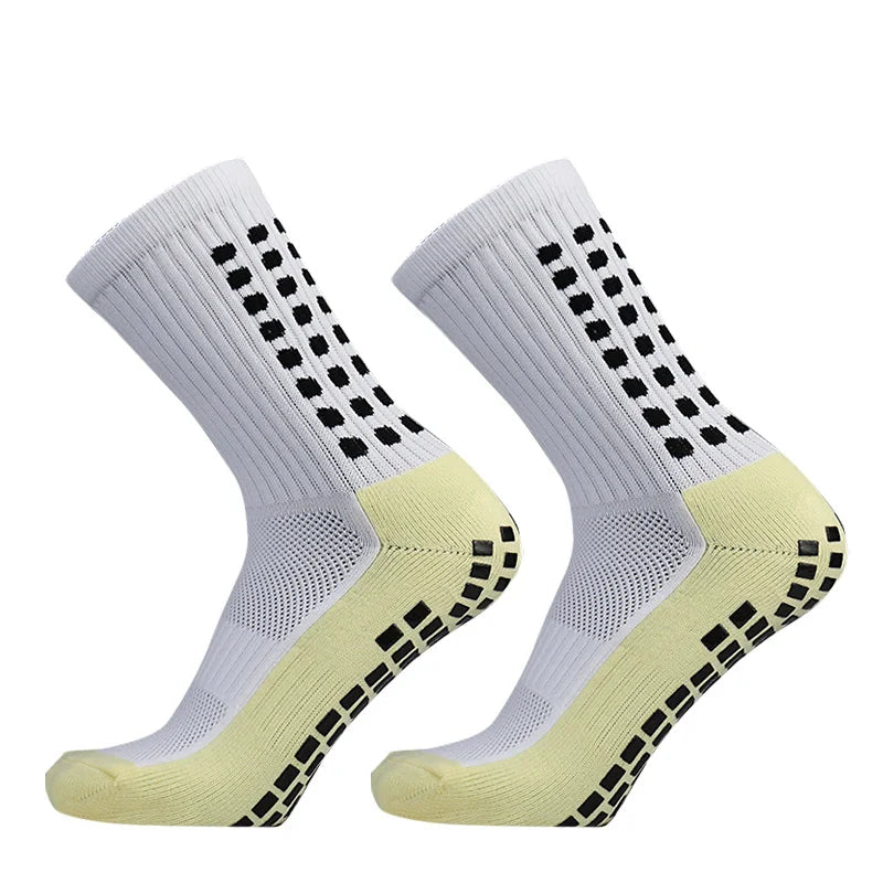 4 pairs Anti-slip Soccer Women Men Outdoor Sport Grip Football Yoga Socks