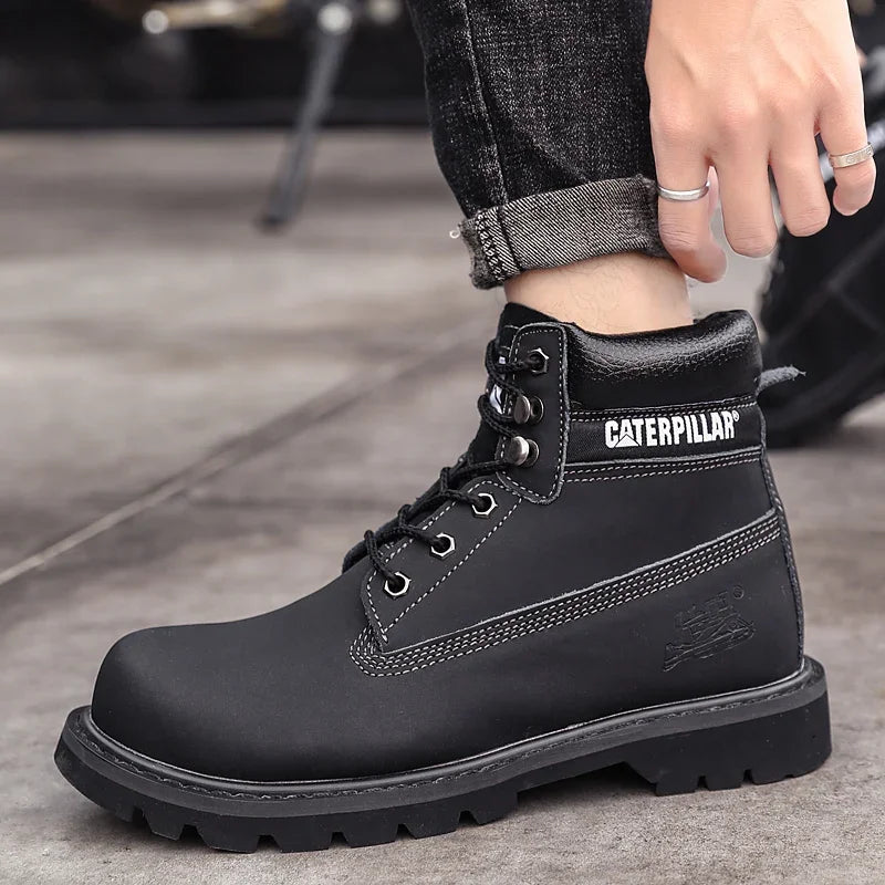 Mens Genuine Leather Winter Ankle Women Military Treking Snow Yellow Designer Tactical Boots Outdoor for Men Work Shoes Sneakers