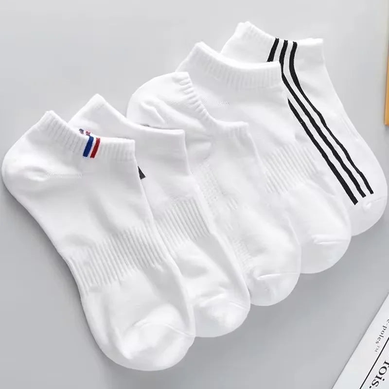 5Pairs Breathable Cotton Sports Stockings Men Bamboo Fiber Autumn and Winter Men Socks Sweat Absorption Deodorant Business Sox