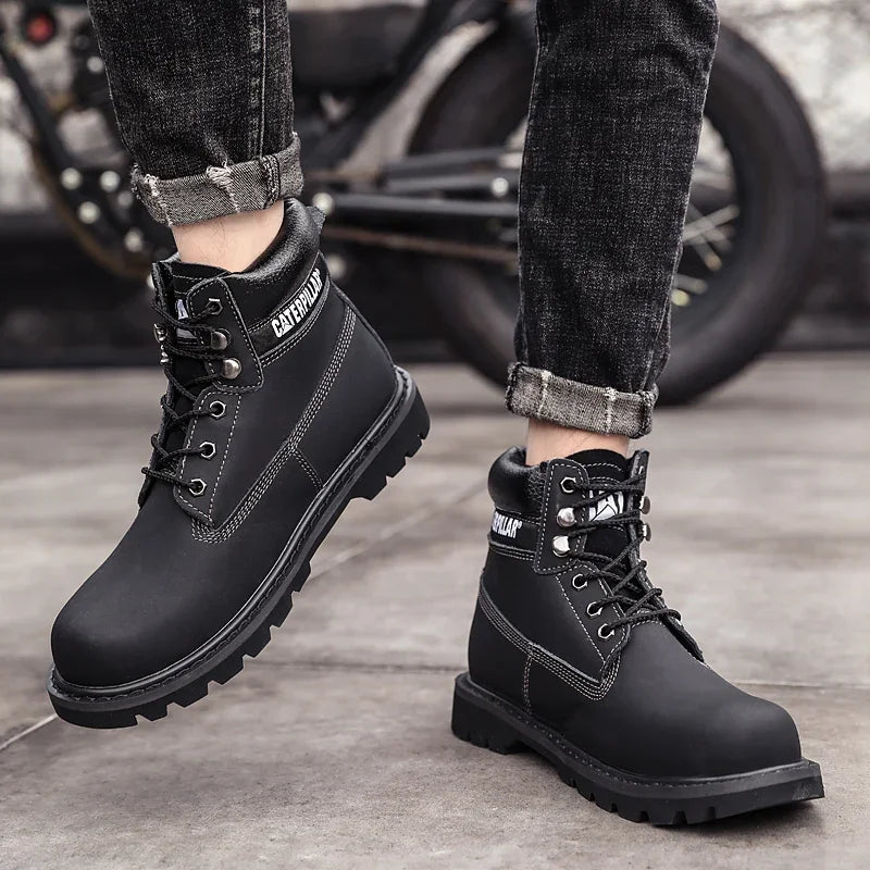 Mens Genuine Leather Winter Ankle Women Military Treking Snow Yellow Designer Tactical Boots Outdoor for Men Work Shoes Sneakers