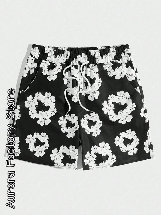 Summer Men Fashion Shorts Vintage Floral Printing Clothing Boys Kids Casual Hawaii Vacation Shorts Male Stylish Beach Shorts