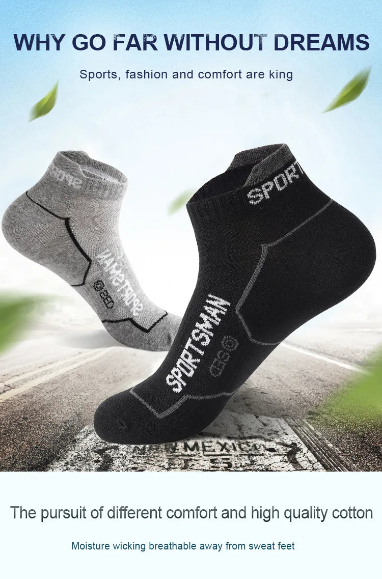 6 Pairs Socks Men's Short Socks Sweat Absorbent and Odorous Basketball Socks Running Sports Socks Breathable Mesh Men's Socks