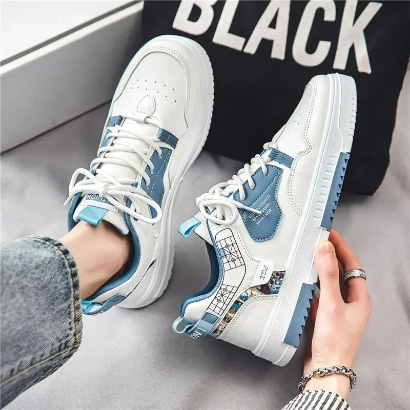 2024 Fashion Men Casual Platform Sneakes LaceUp Trainers Student Sneakes Mens Vulcanized Shoes Tennis Sneakers