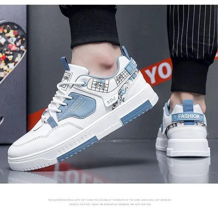 2024 Fashion Men Casual Platform Sneakes LaceUp Trainers Student Sneakes Mens Vulcanized Shoes Tennis Sneakers