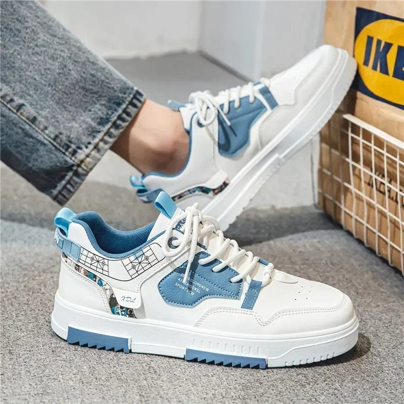 2024 Fashion Men Casual Platform Sneakes LaceUp Trainers Student Sneakes Mens Vulcanized Shoes Tennis Sneakers