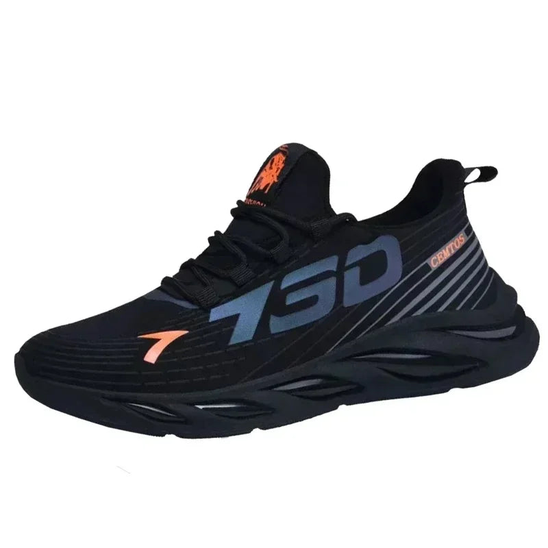 Fashionable shoes men's shoes summer mesh surface breathable slip-on sports leisure running walking mesh shoes thick sole