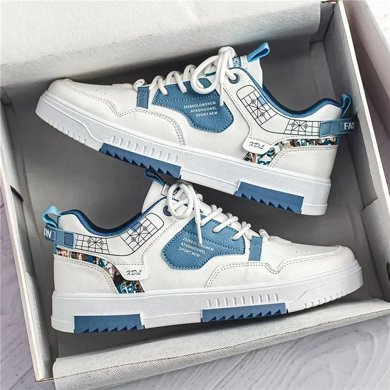 2024 Fashion Men Casual Platform Sneakes LaceUp Trainers Student Sneakes Mens Vulcanized Shoes Tennis Sneakers