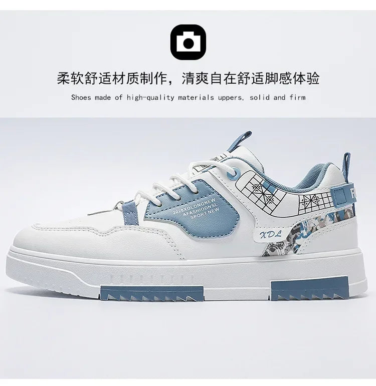 2024 Fashion Men Casual Platform Sneakes LaceUp Trainers Student Sneakes Mens Vulcanized Shoes Tennis Sneakers