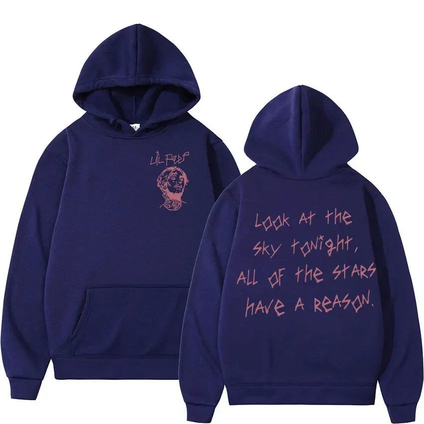 Rapper Lil Peep Tour Concert Hoodie Men's Hip Hop Fashion Pullover Sweatshirt Unisex Casual Long Sleeve Hooded Gothic Streetwear