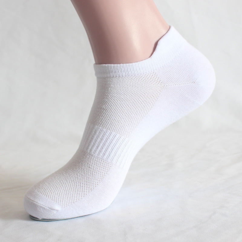 6 Pairs Ankle Socks Womens and Mens Couple Student Cotton Ear New Plus Size Mesh Athletic Sports Running Solid Color Boat Socks