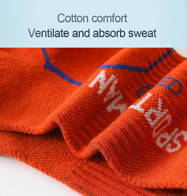 6 Pairs Socks Men's Short Socks Sweat Absorbent and Odorous Basketball Socks Running Sports Socks Breathable Mesh Men's Socks