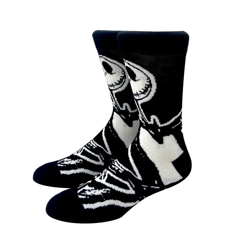 Fashion Anime Men Socks Stitch Long Socks Knee-High Couples Cosplay Sock Personality Hip Hop Harajuku Women Funny Sock Size37-45