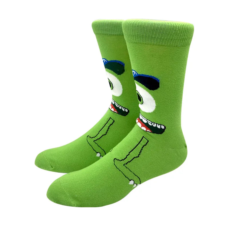 Fashion Anime Men Socks Stitch Long Socks Knee-High Couples Cosplay Sock Personality Hip Hop Harajuku Women Funny Sock Size37-45