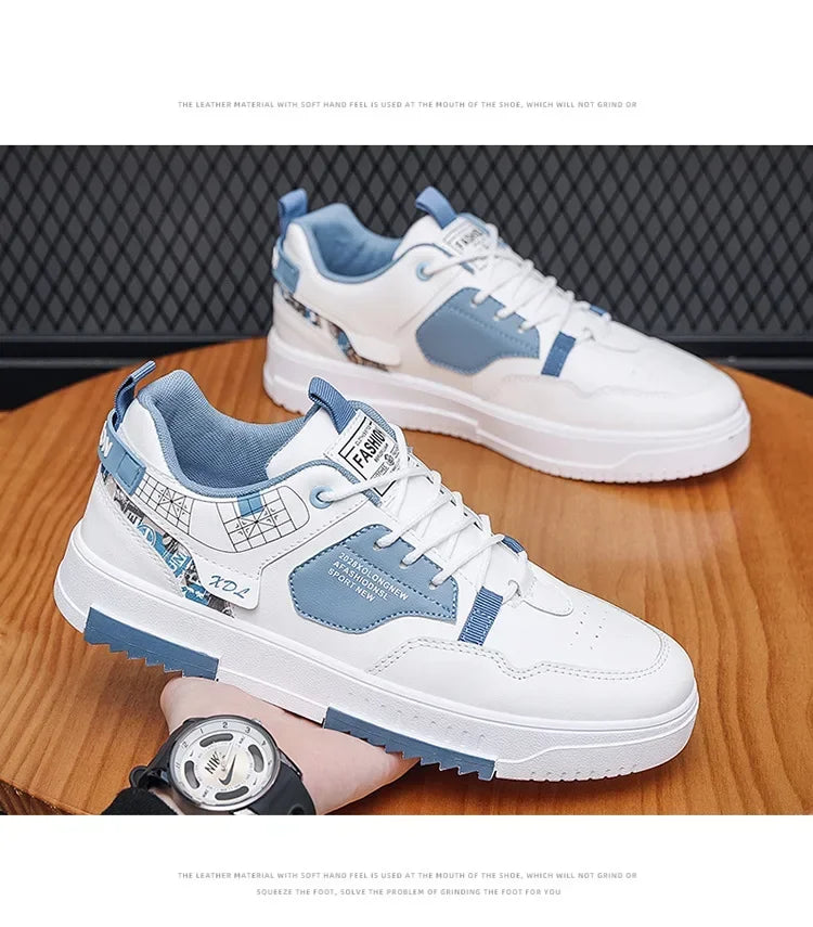 2024 Fashion Men Casual Platform Sneakes LaceUp Trainers Student Sneakes Mens Vulcanized Shoes Tennis Sneakers