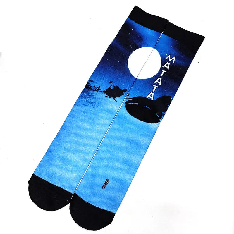 56 Style Comics Hero General Socks Cartoon Iron Man Spiderman Captain America Men Socks