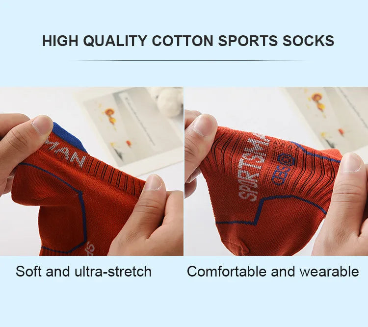 6 Pairs Socks Men's Short Socks Sweat Absorbent and Odorous Basketball Socks Running Sports Socks Breathable Mesh Men's Socks