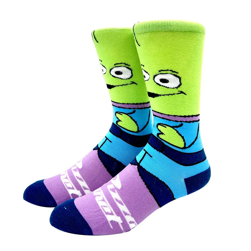 Fashion Anime Men Socks Stitch Long Socks Knee-High Couples Cosplay Sock Personality Hip Hop Harajuku Women Funny Sock Size37-45