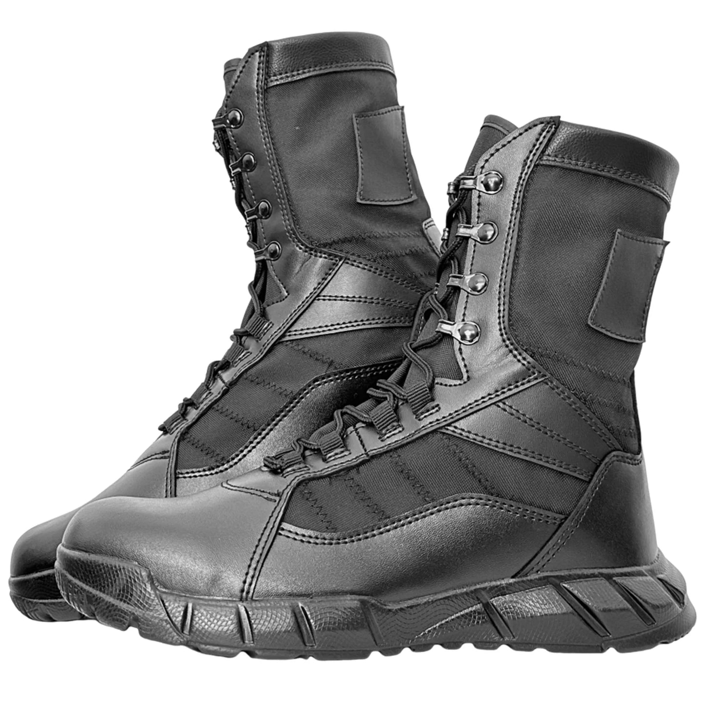 Leather Lightweight Man Tactical Boots Combat Boots Anti-Collision Training Lace Up Waterproof Outdoor Hiking Breathable Shoe