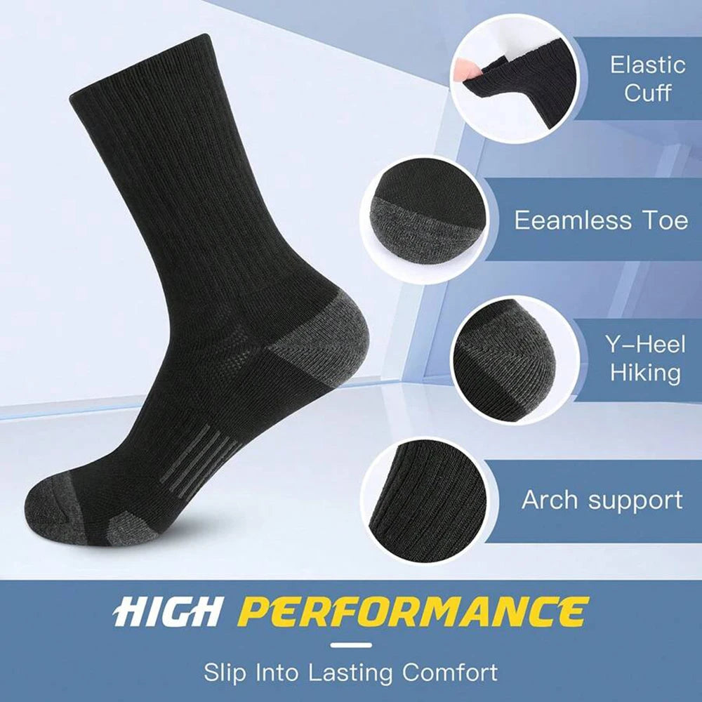 6 Pairs Men Middle Length Socks Trendy Versatile Vertical Stripes Comfortable Soft Sweat Absorbing All Season Casual Sock