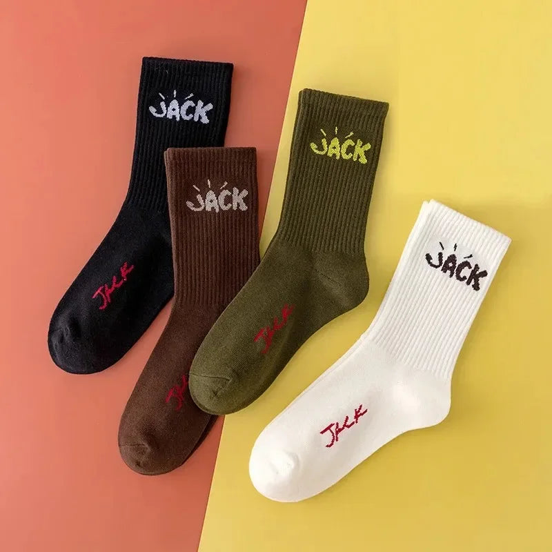 3 paires/boîte, livraison gratuite  Chaussettes d'équipage Cactus Jack en coton pour hommes,  men  socks