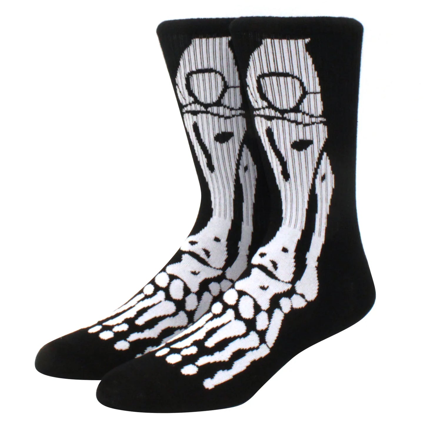 1 pair of men's hip hop spider skull personality skateboard socks