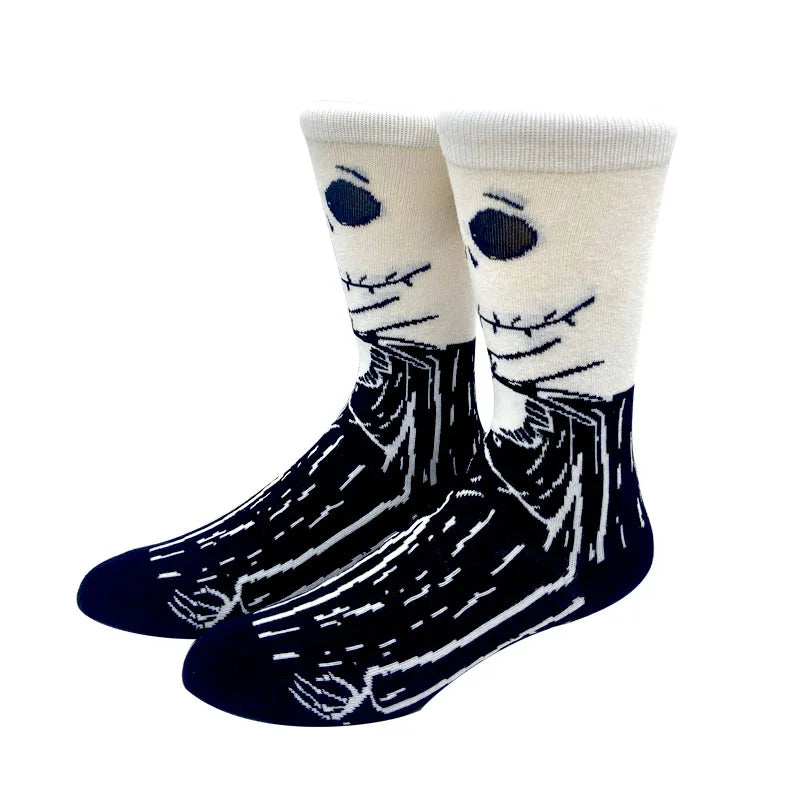 Fashion Anime Men Socks Stitch Long Socks Knee-High Couples Cosplay Sock Personality Hip Hop Harajuku Women Funny Sock Size37-45